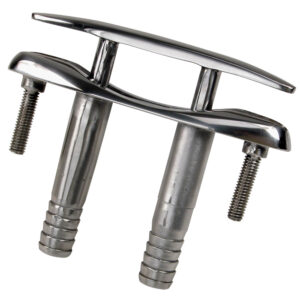 Stainless steel boat cleat with screws