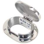 Stainless steel deck fill with sliding lid
