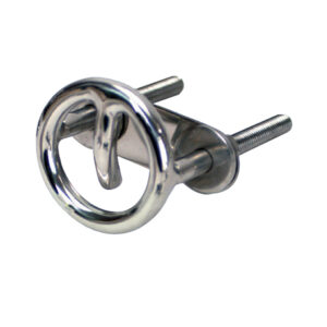Chrome metal horse trailer tie ring