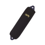 Black boat fender with protective cover