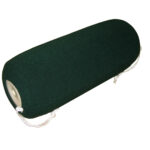 Green log pillow with rope handles
