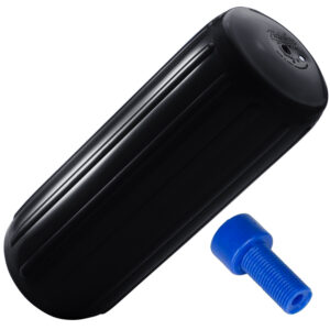 Black handle grip with blue screw attachment.