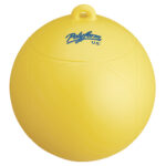 Yellow buoy with Polyform U.S. logo