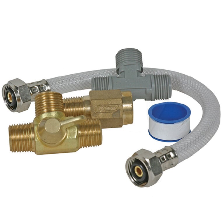 Plumbing components and fittings with connectors.