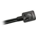Black electrical connector cable close-up