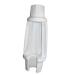 White kayak seat insert on white background.