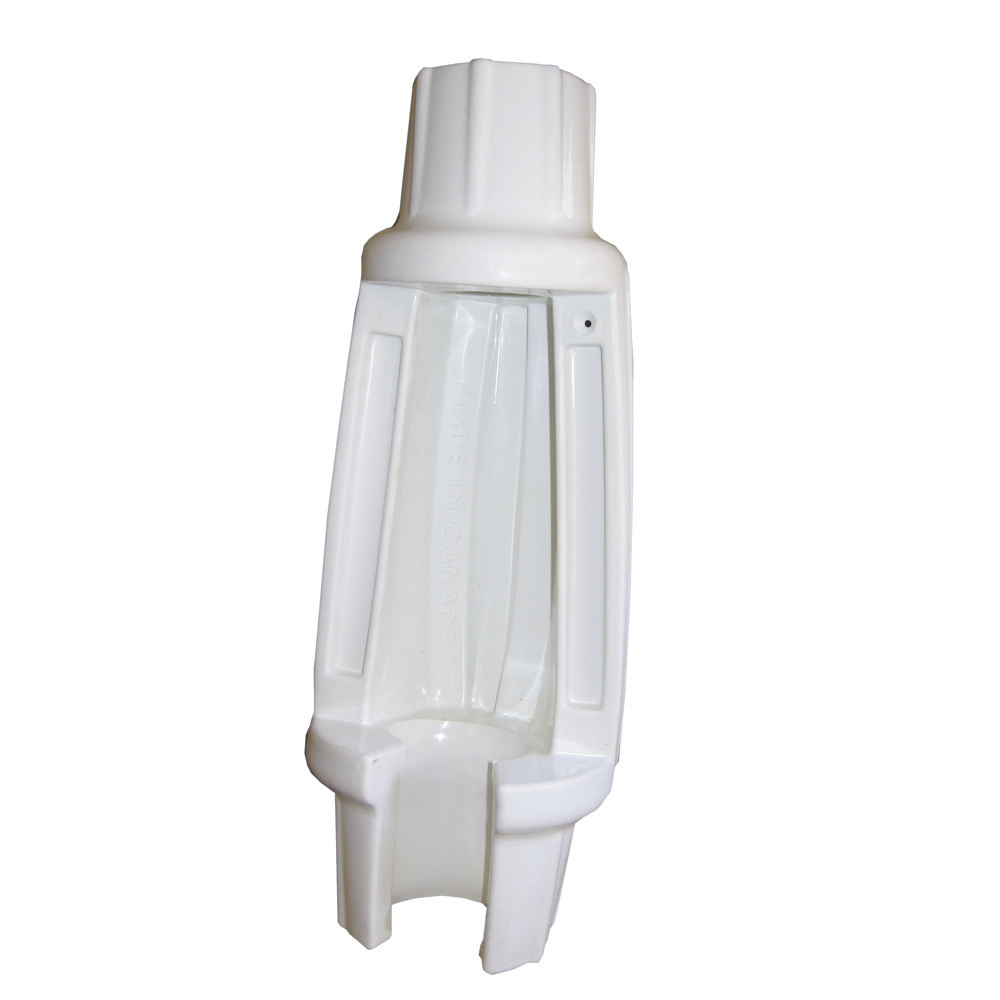 White kayak seat insert on white background.
