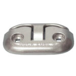 Metal dock cleat with bolt holes