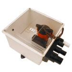 Transparent electrical junction box with multiple connectors.