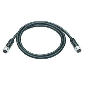 Black audio cable with connectors