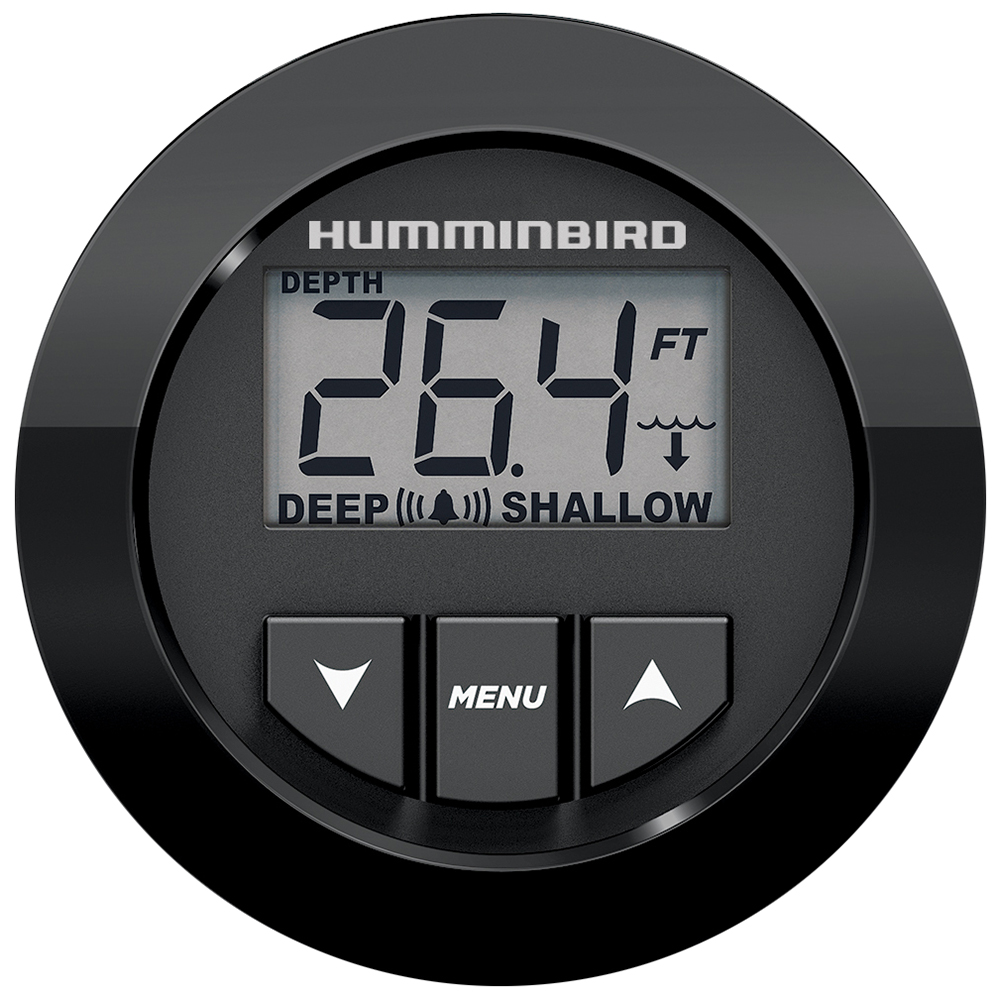 Humminbird depth gauge showing 26.4 feet