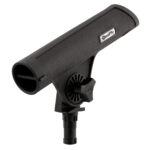 Black fishing pole holder with adjustable mount