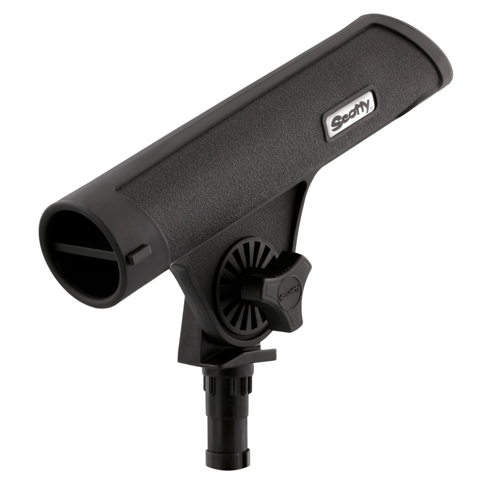 Black fishing pole holder with adjustable mount