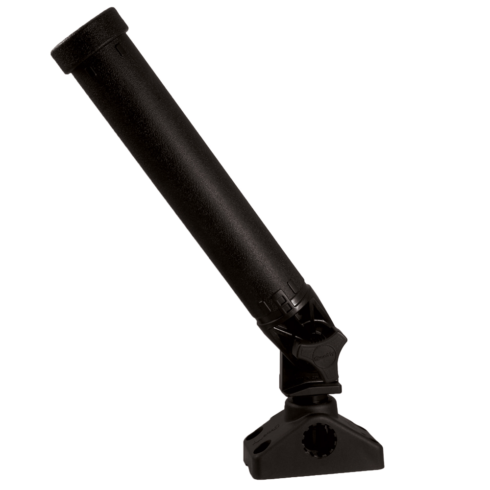 Adjustable black fishing rod holder mount