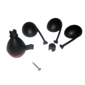Black mounting components and screw set