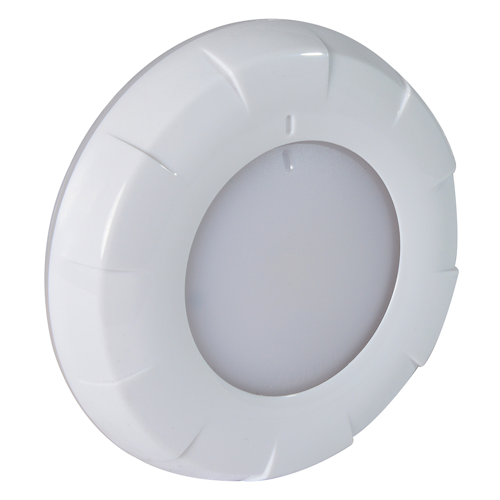 Round white LED ceiling light fixture
