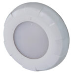 White circular ceiling light fixture