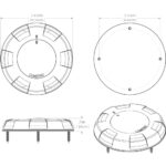 Lumitec light technical drawing with dimensions