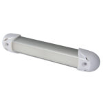 LED linear light fixture with white end caps