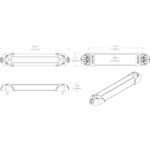 Technical drawing of Lumitec Zambezi light dimensions