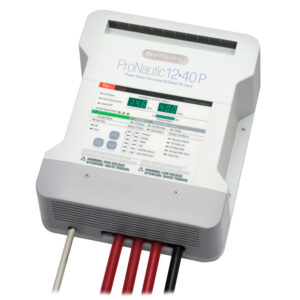 ProNautic charger with power cables attached.