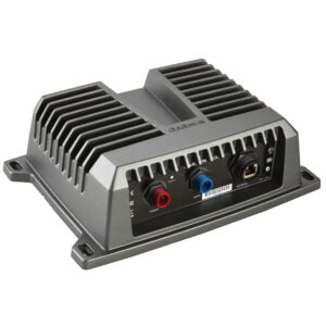 Garmin electronic device with connectors and heat sink.