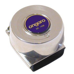 Chrome-plated horn cover with Ongaro logo.