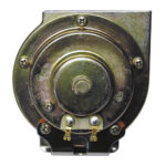 Close-up of a metal electric motor component.