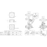 Technical diagram of electrical junction box connections.