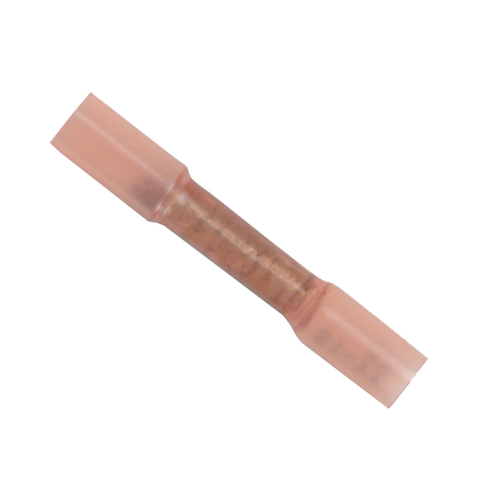 Heat shrink butt connector, transparent with copper