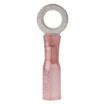 Red vinyl-insulated ring terminal connector