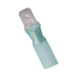 Blue male spade electrical connector