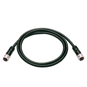 Black audio cable with connectors