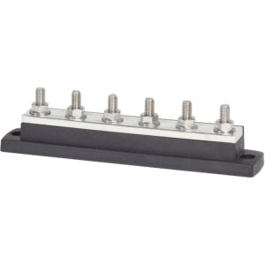 Metal busbar with multiple connection terminals.