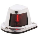 Chrome and red boat navigation light