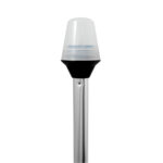 Silver telescopic pole with adjustable top