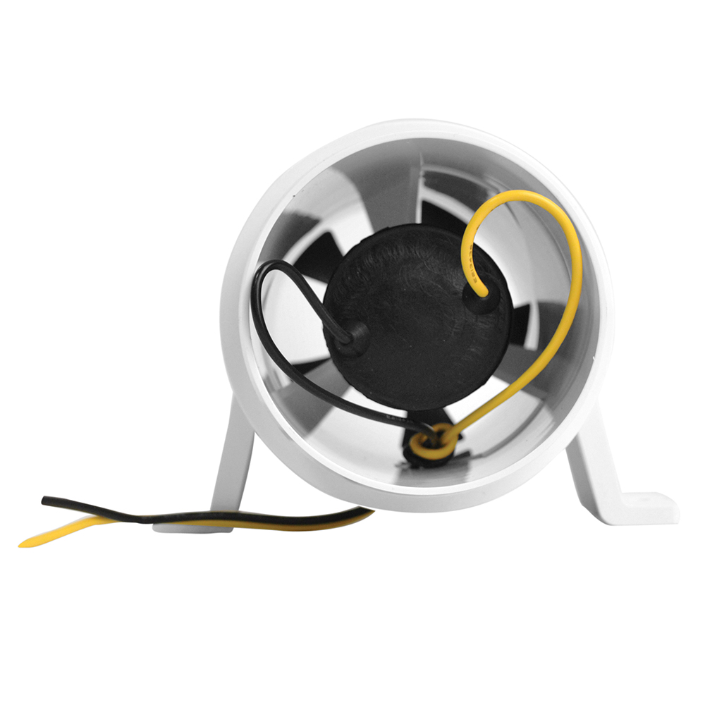 Electric cooling fan with yellow and black wires