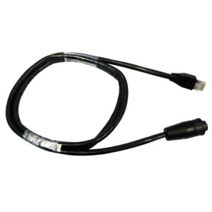 Black Ethernet cable with connectors