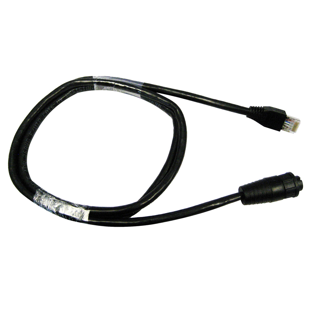 Black Ethernet cable with connectors