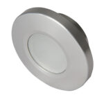 Circular LED downlight with silver trim
