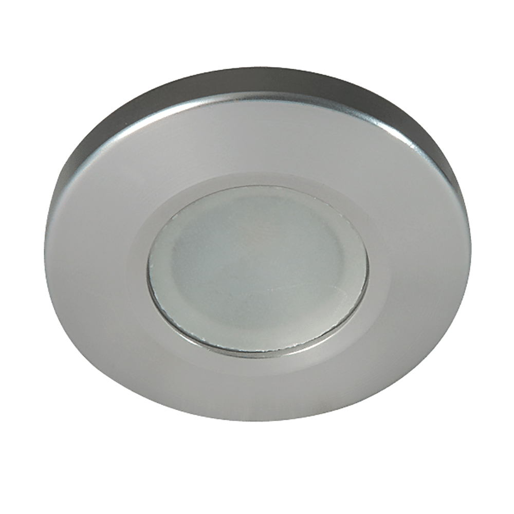 Silver round recessed ceiling light fixture