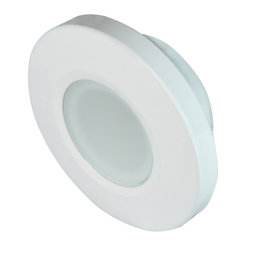 White recessed ceiling light fixture