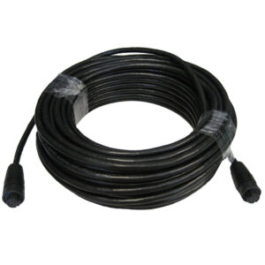 Coiled black cable with connectors on each end.