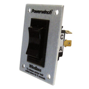 Powerwinch windlass switch for anchor release control