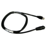 Black Ethernet cable with connectors