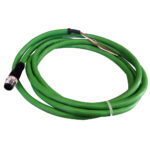 Green electrical cable with connector