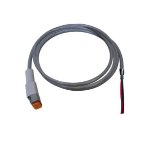 Gray electrical wire with plug connector