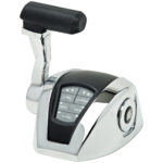 Chrome boat throttle control lever with buttons