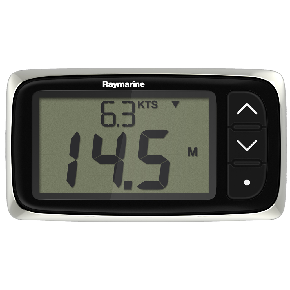 Raymarine digital display showing speed and distance.