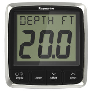Digital depth gauge reading 20 feet.